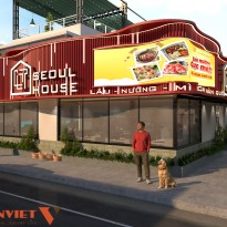 Thiết kế nhà hàng mì cay Seoul tại Long An 